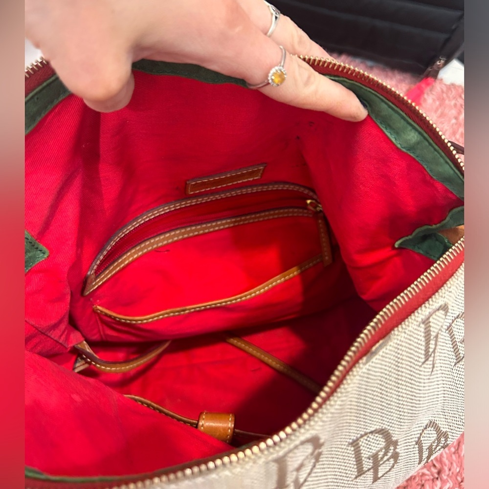 Dooney and Bourke Tulip Tassel Tote Handbag - vintage - big logos - Picture 11 of 13